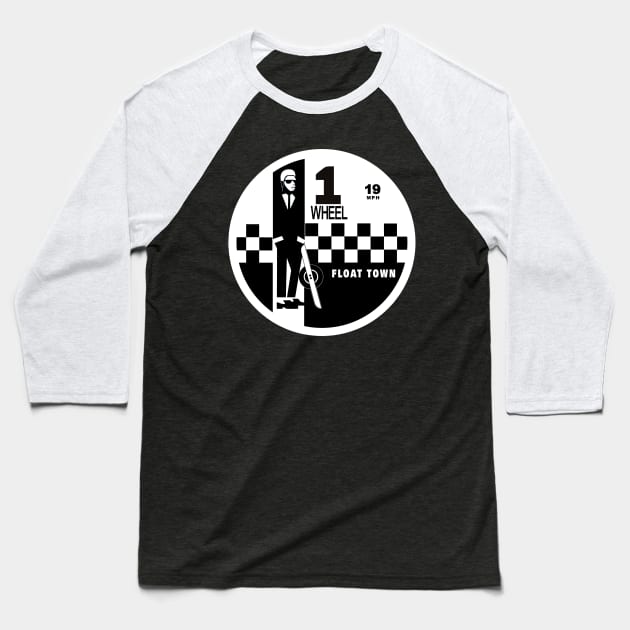 Float Town Record Label Baseball T-Shirt by OneWheel Skanking